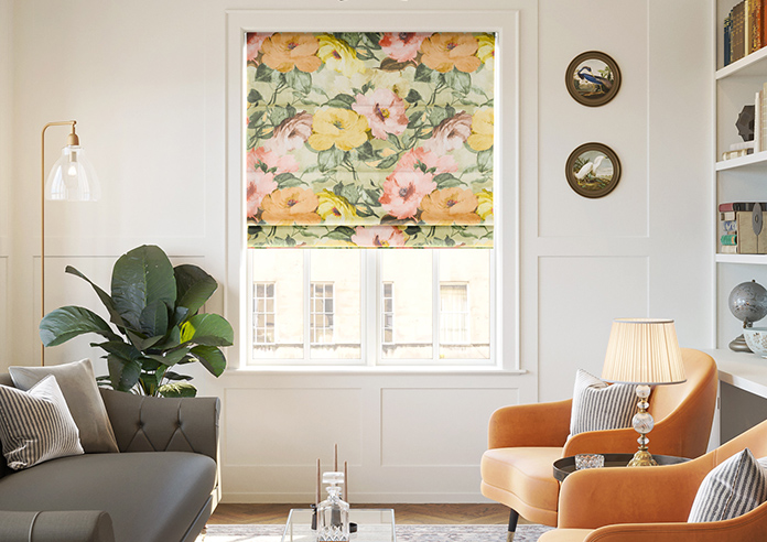 Amelia Faux Silk, Honeydew - Twist&Fit Roman Blind - Image 3